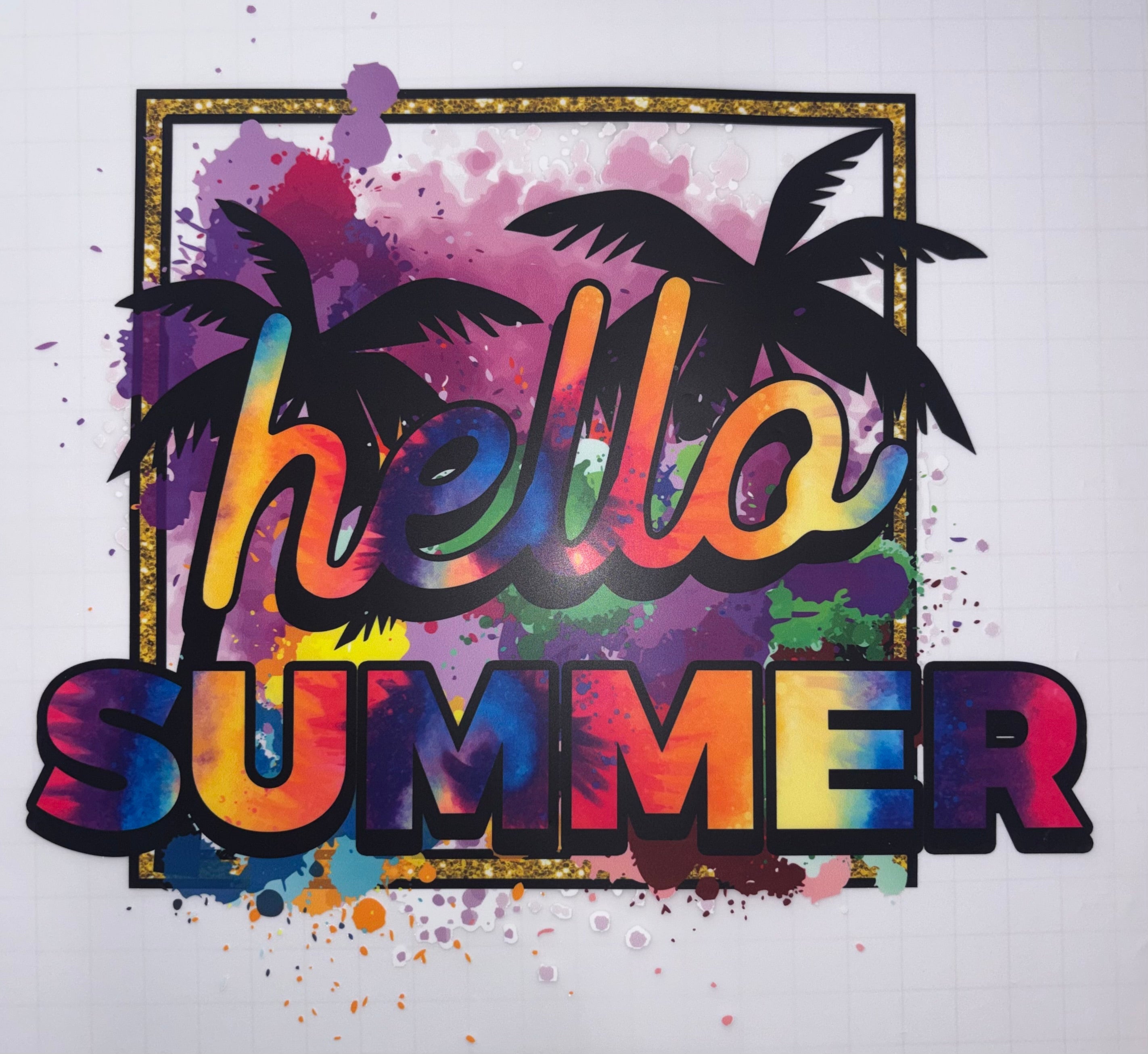 DTF Heat Transfer - Hello Summer 10"