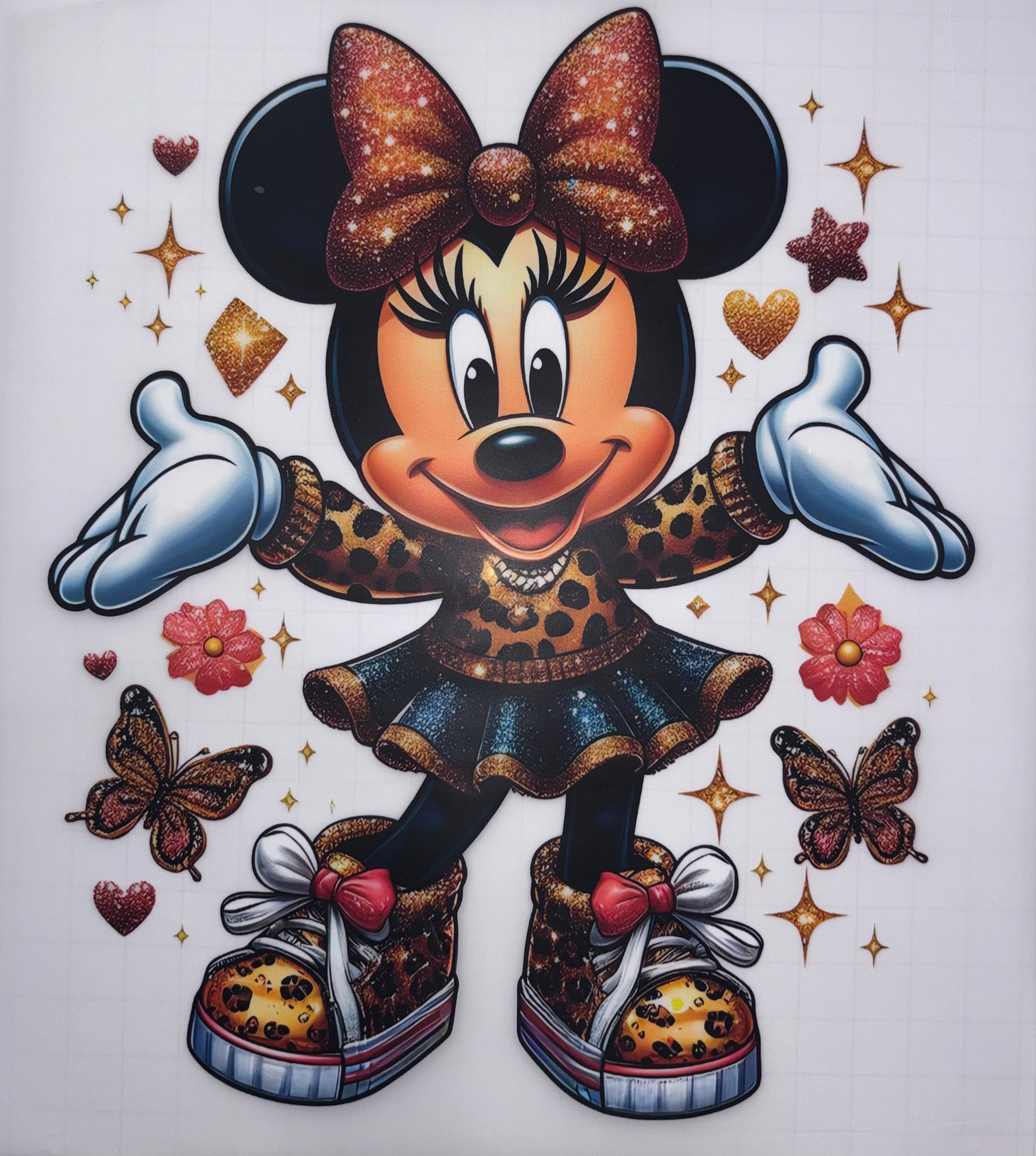 DTF Heat Transfer - Minnie Leopard 10"