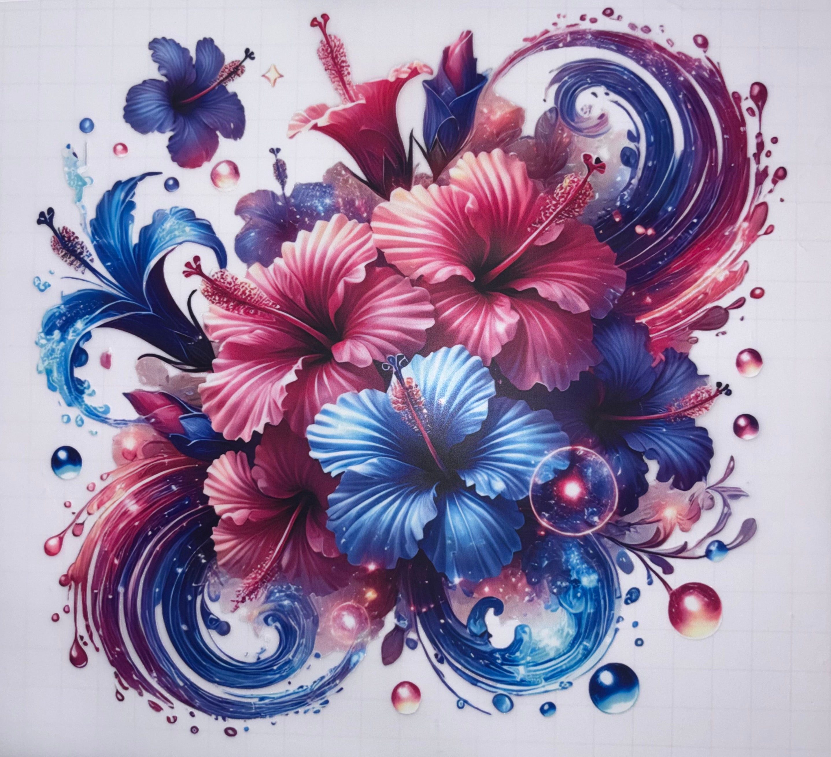 DTF Heat Transfer - Hibiscus 10"