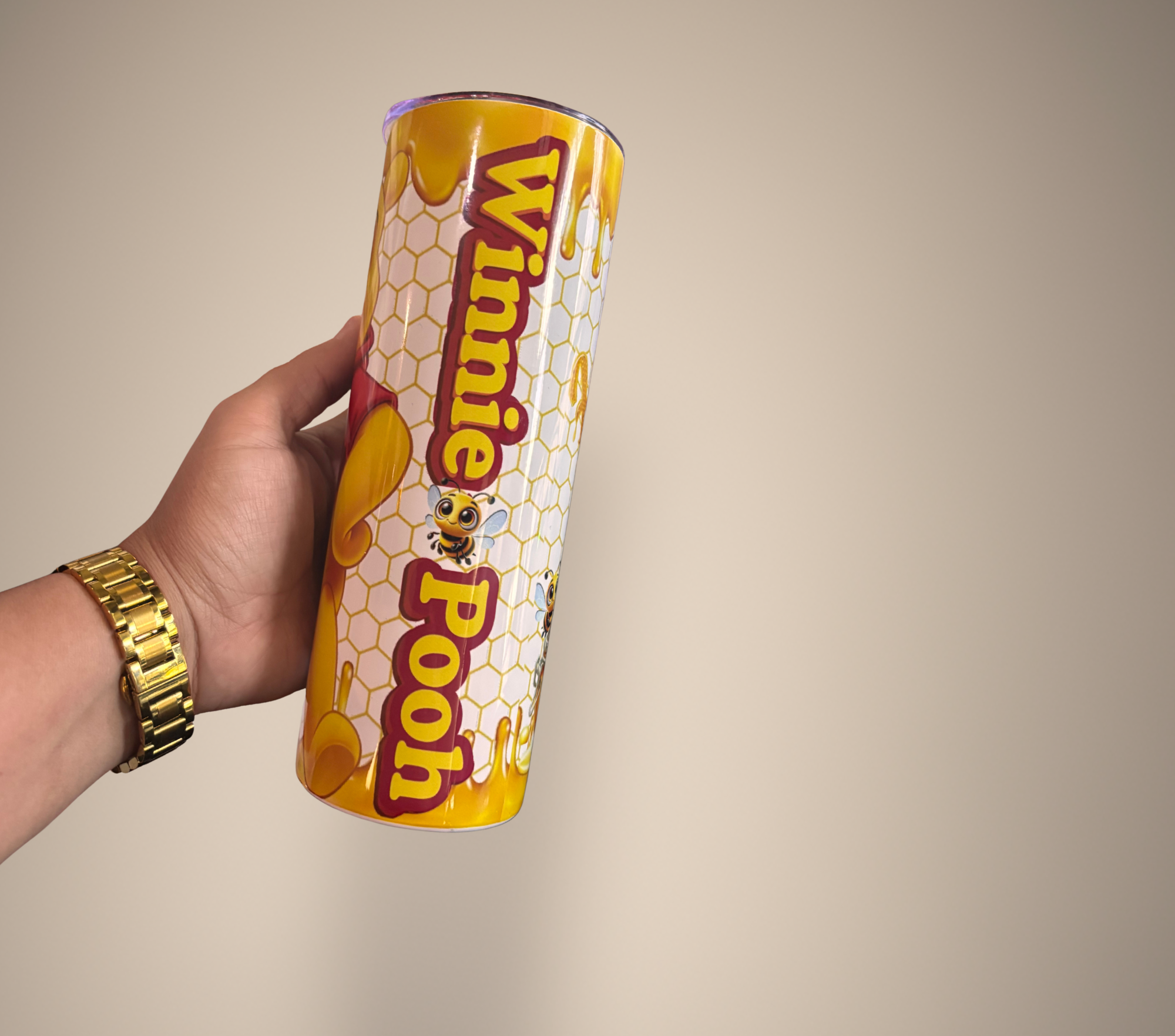 Tumbler Sublimado Winnie Pooh de Acero Inoxidable 20oz