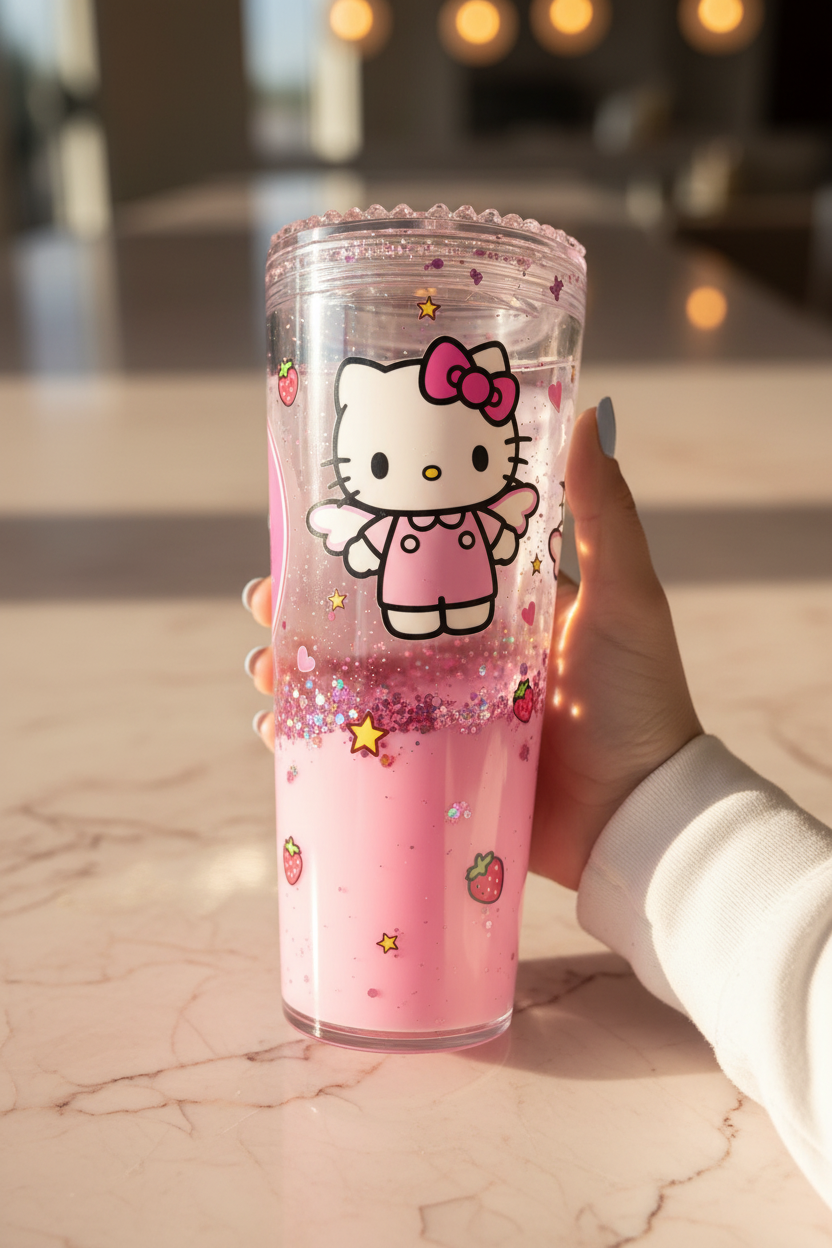 Hello Kitty Tumbler - Fondo Realista Vertical