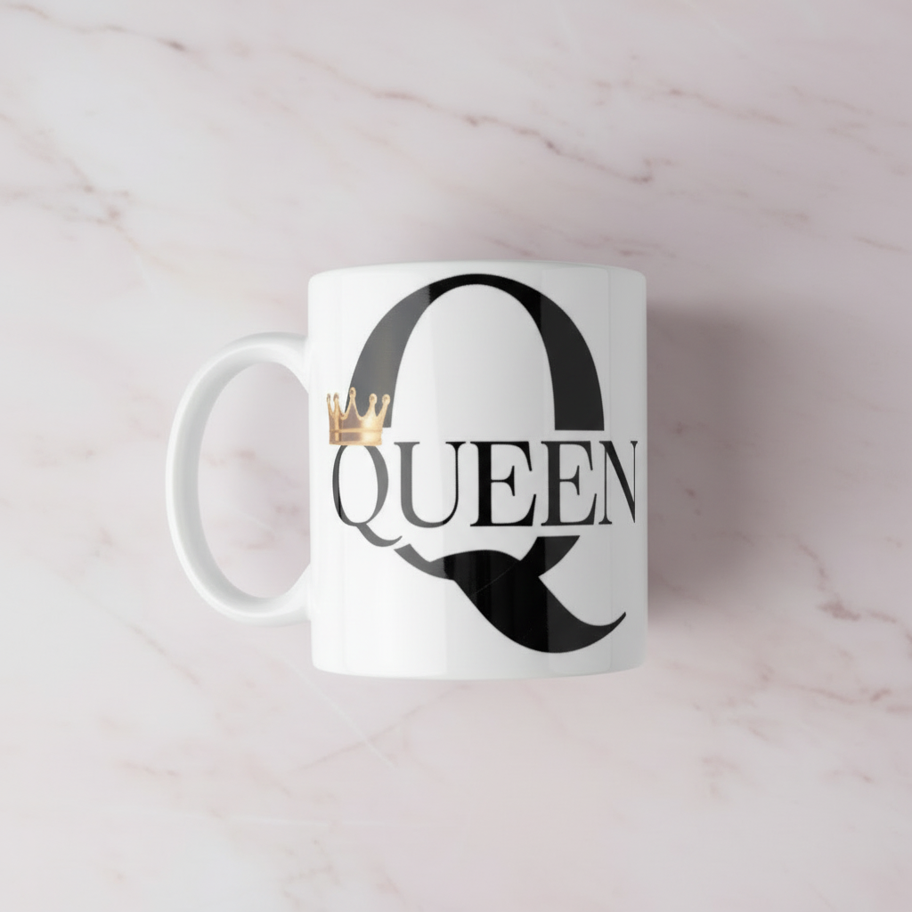 Taza QUEEN - mármol rosa
