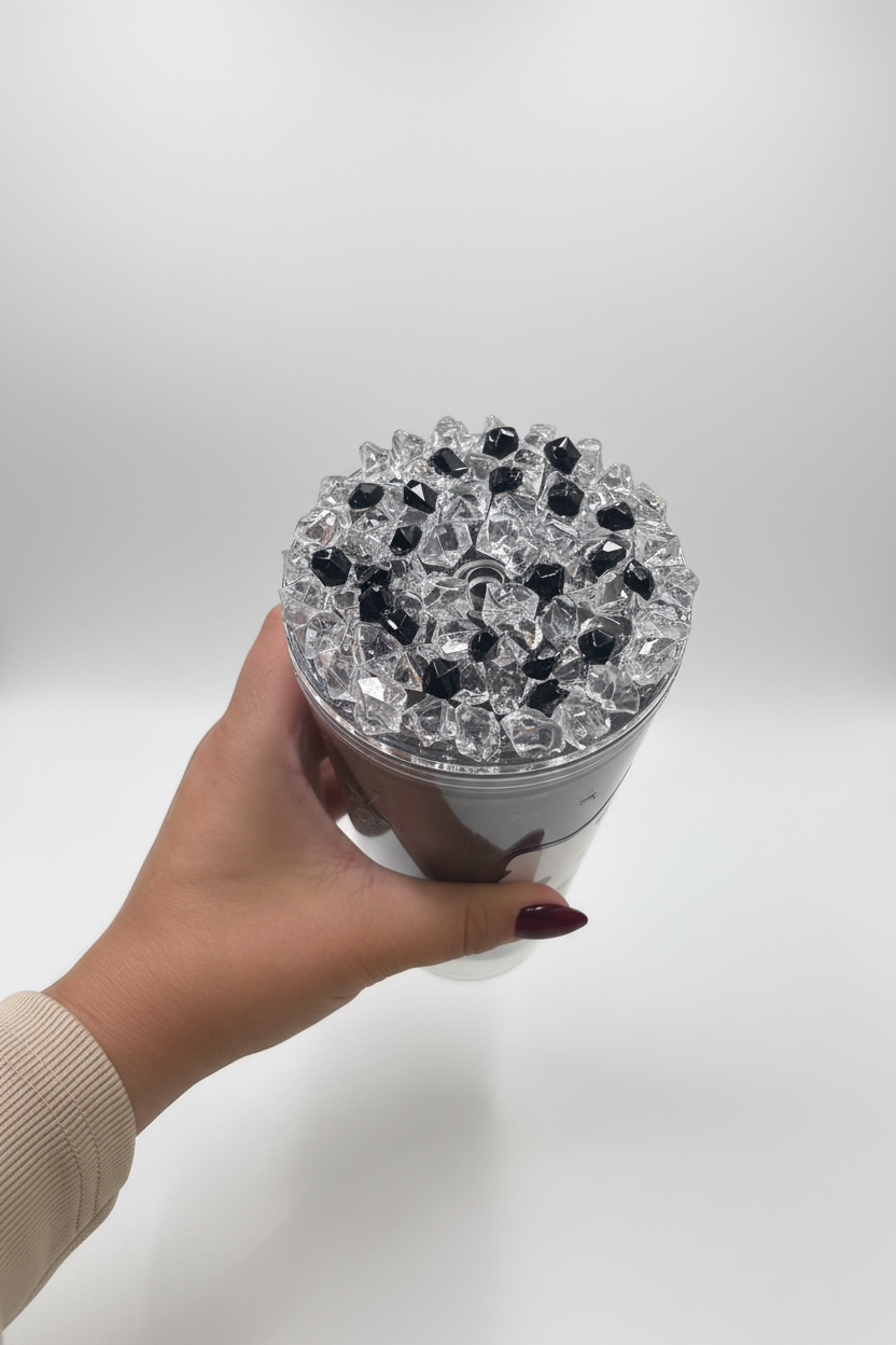 Tumbler tapa de cristales