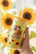 Vaso Snow Globe Betty Boop Girasoles 16oz