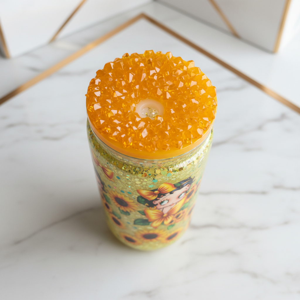 Vaso Snow Globe Betty Boop Girasoles 16oz